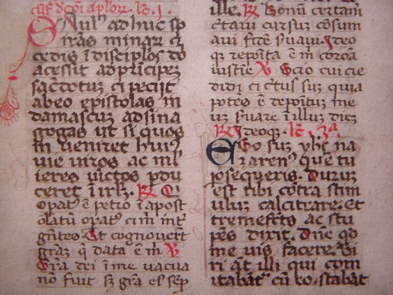 antica pergamena con scritte latine