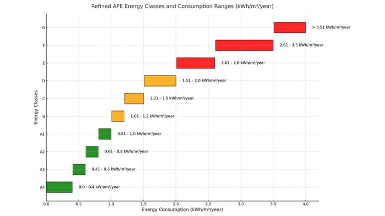ape con grafico di efficienza energetica