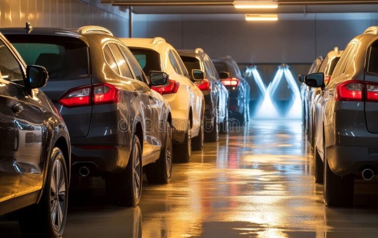 auto in un garage ben attrezzato