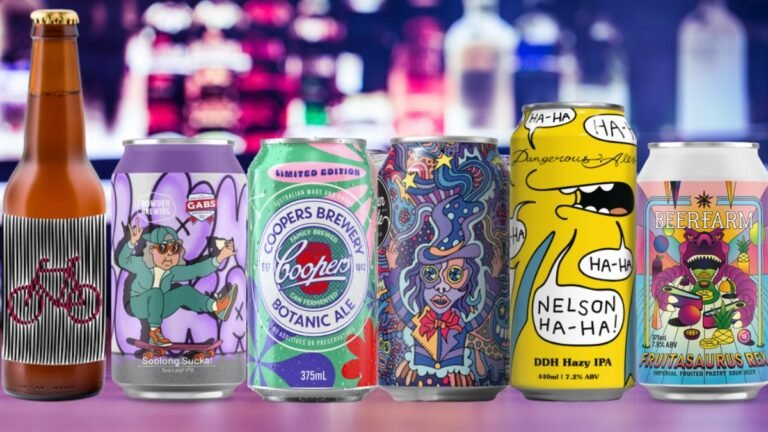 birre artigianali con etichette colorate e creative