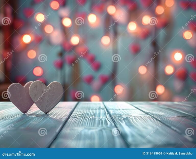 cuori intrecciati su sfondo sfocato