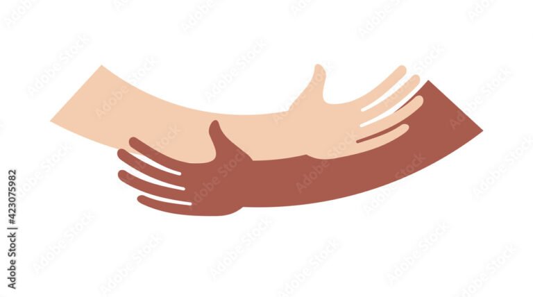 due mani che si stringono in segno di supporto