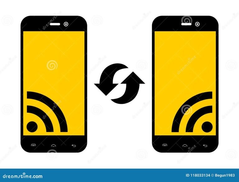 due smartphone che si scambiano dati