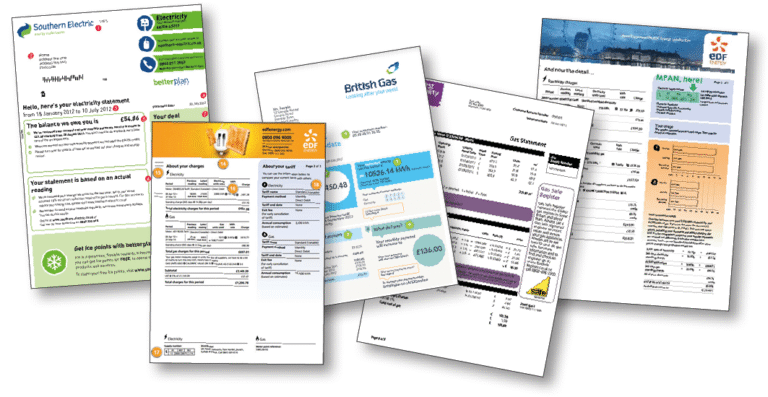 immagine di una bolletta del gas