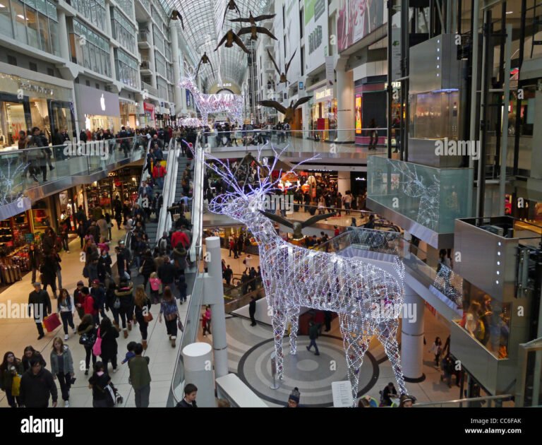 interno di un centro commerciale affollato