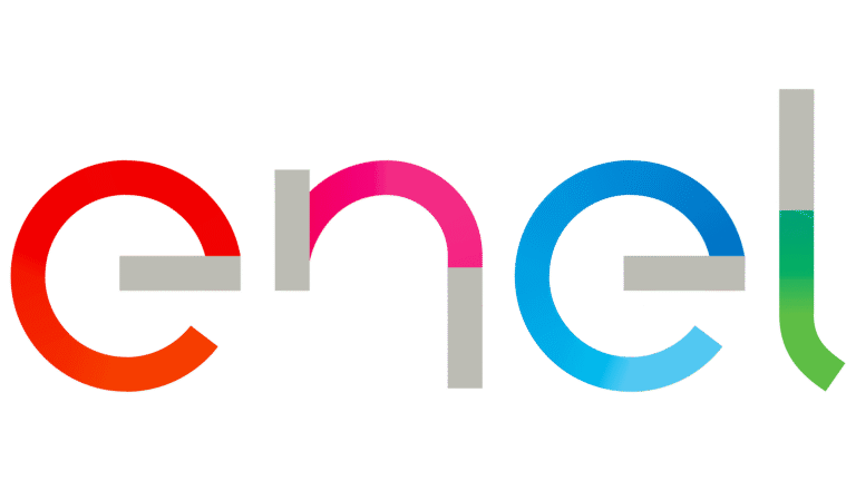 logo di enel su sfondo energetico