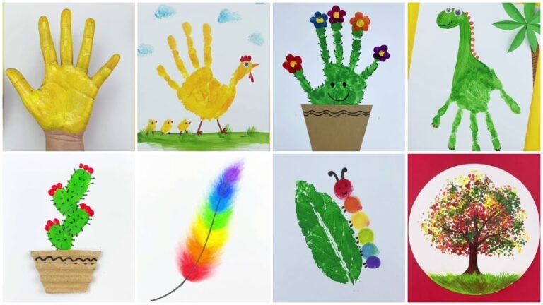 mani che creano oggetti artigianali colorati