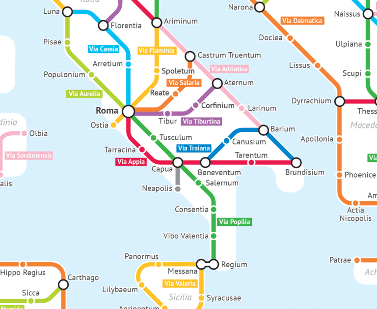 mappa stilizzata della metro di roma