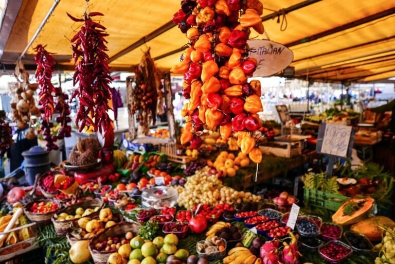 piatti colorati del mercato centrale roma