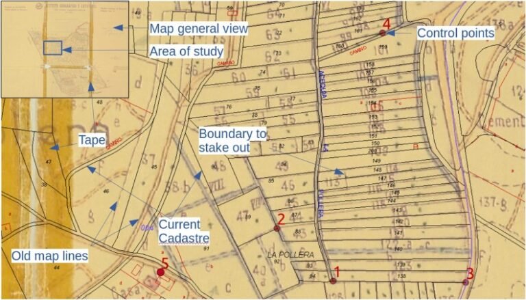 rappresentazione grafica di un catasto italiano