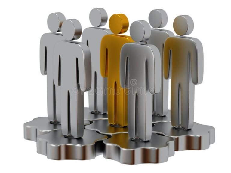 rappresentazione stilizzata di un team di lavoro