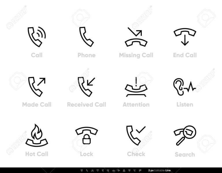telefono con sfondo di simboli di ricerca