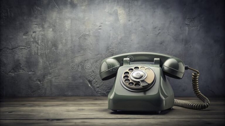 telefono con un auricolare su sfondo neutro