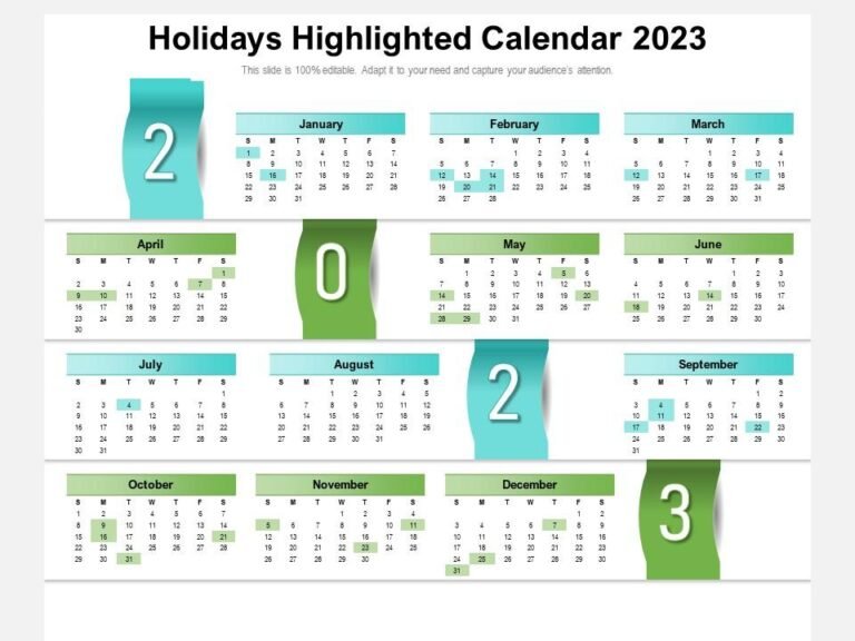 un calendario con le festivita evidenziate