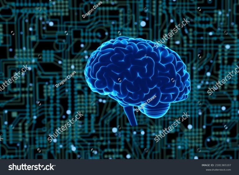 Come può l'intelligenza artificiale trasformare il marketing digitale 1 un cervello umano con circuiti elettronici