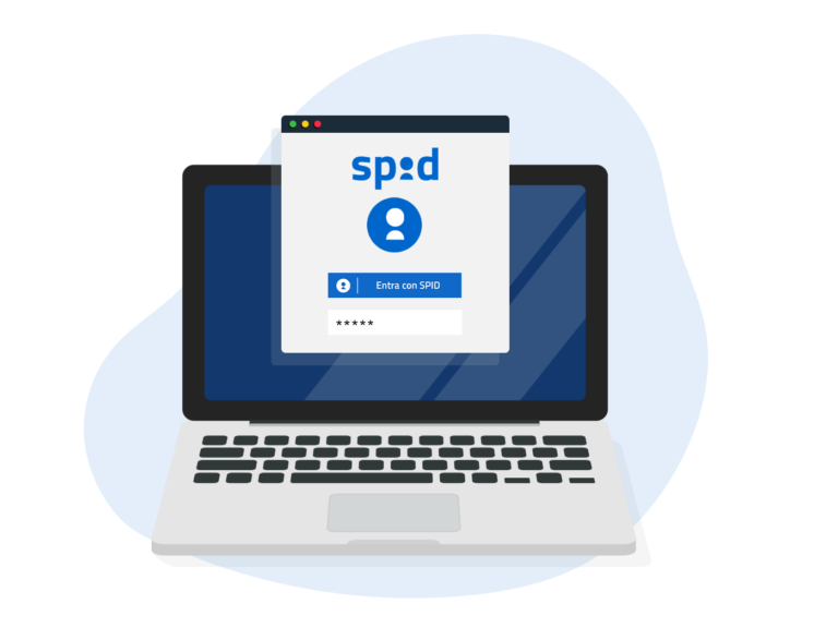 un computer con unapp aperta sullo spid