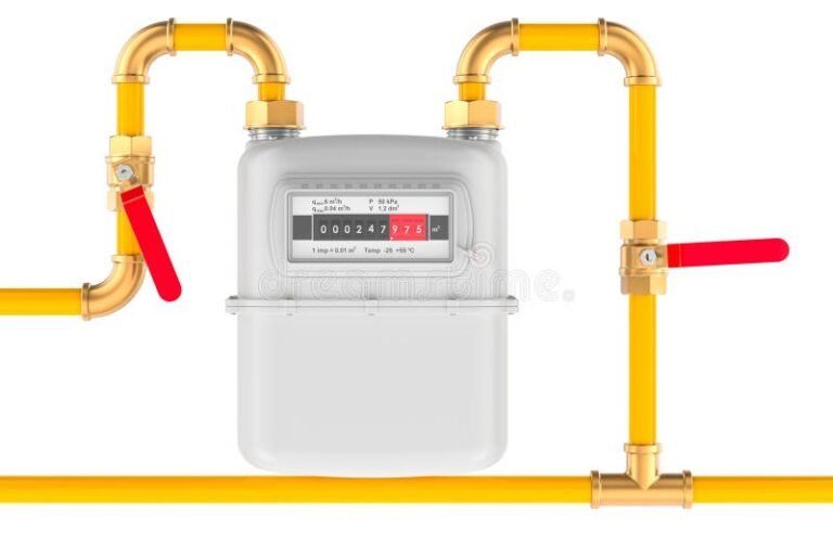 un contatore del gas con sfondo domestico