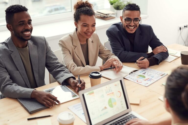 un rappresentante in un incontro di vendita