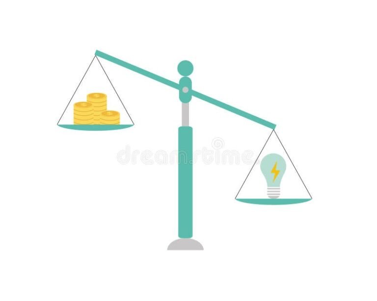 una bilancia che pesa costi energetici