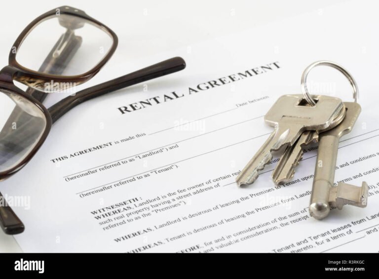 una casa affittata con chiavi in vista