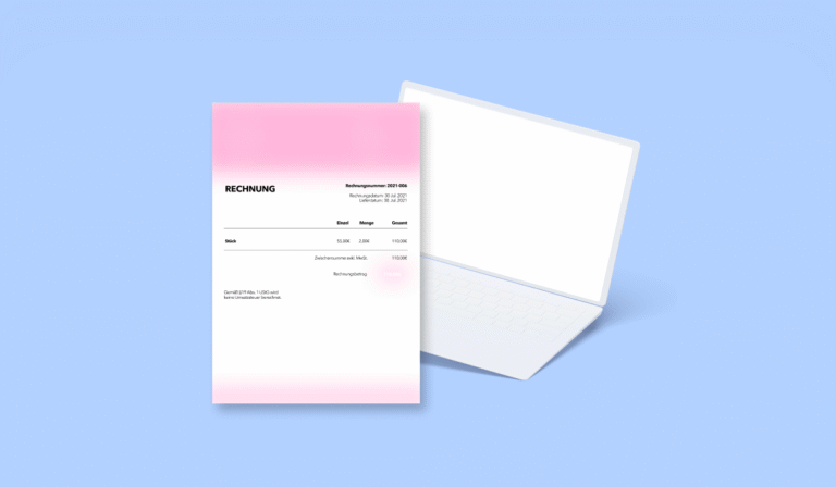 una fattura elettronica su sfondo neutro