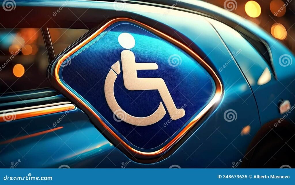 unauto con un simbolo di accesso