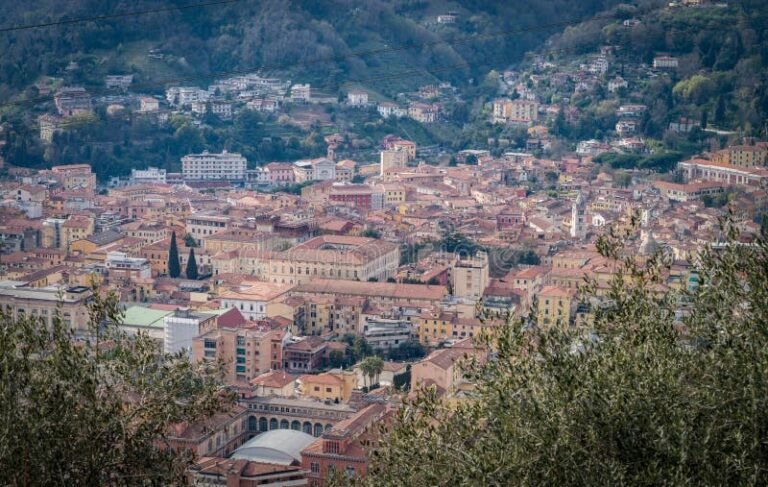vista panoramica della citta di carrara