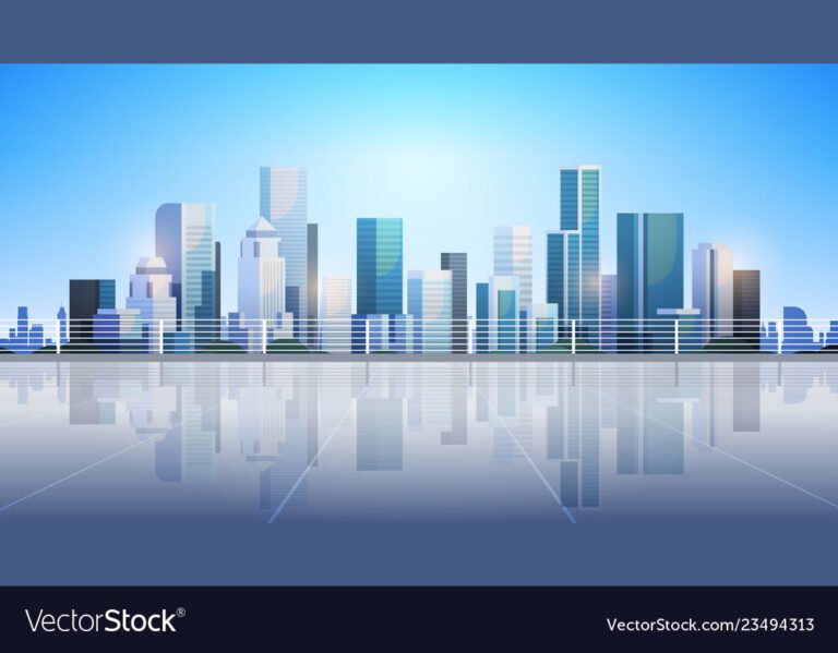 vista panoramica di una citta con edifici